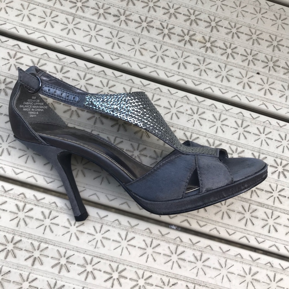 Grey Sequin Heels